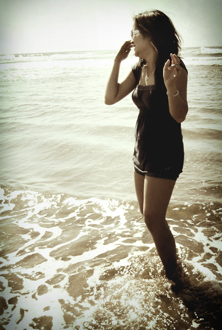 Female model photo shoot of MISS K K in SF Ocean Beach