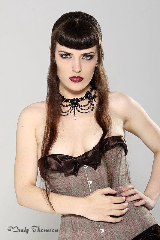 Female model photo shoot of ellenoir corsets and Vampireleniore by Craig Allen Studio in Seattle