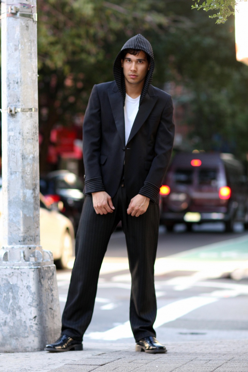 Male model photo shoot of Roger Wingfield in Alphabet City, New York
