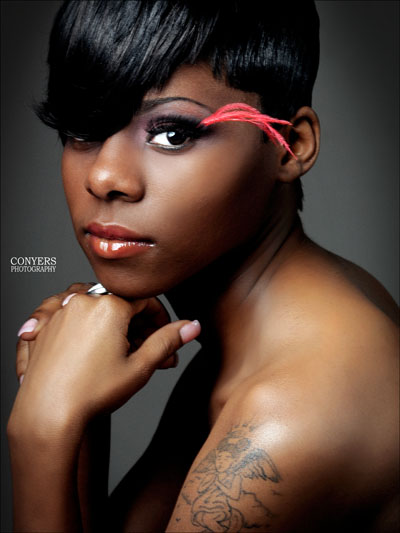 Female model photo shoot of Beauty of Atlantis by Kever Conyers III in Conyers Studios, makeup by Beauty of Atlantis