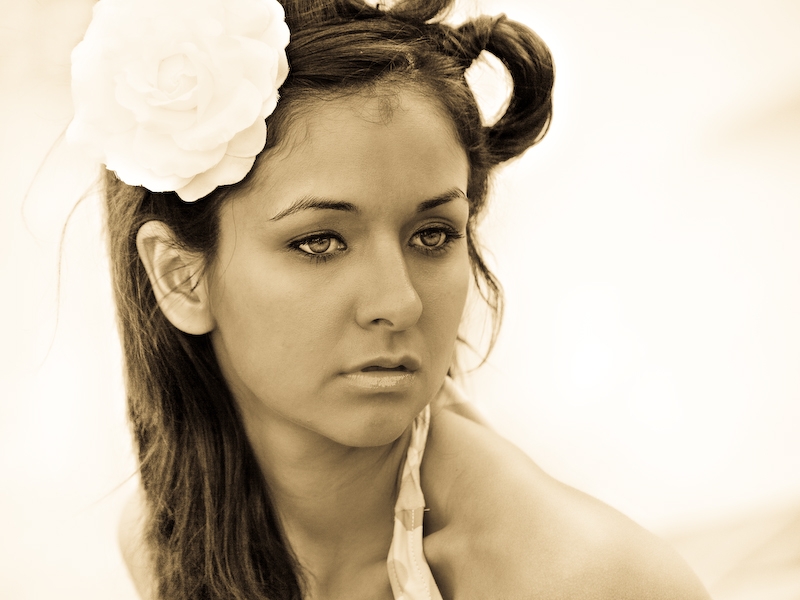 Female model photo shoot of peruvianflower