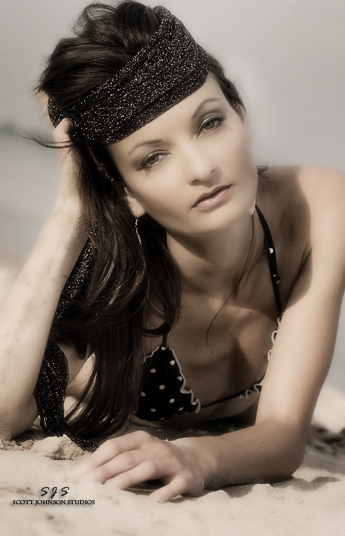 Female model photo shoot of Stiliana by Scott Johnson Studios in Manitowoc Beach, makeup by Makeup Artist Gerald