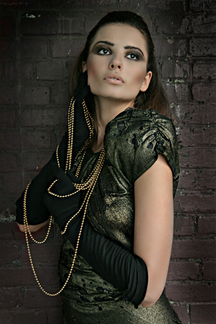 Female model photo shoot of mKarma -  Khush Singh by Meg Urbani, makeup by mKarma -  Khush Singh