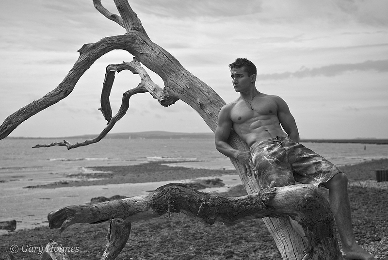 Male model photo shoot of Fabioo in beach_uk
