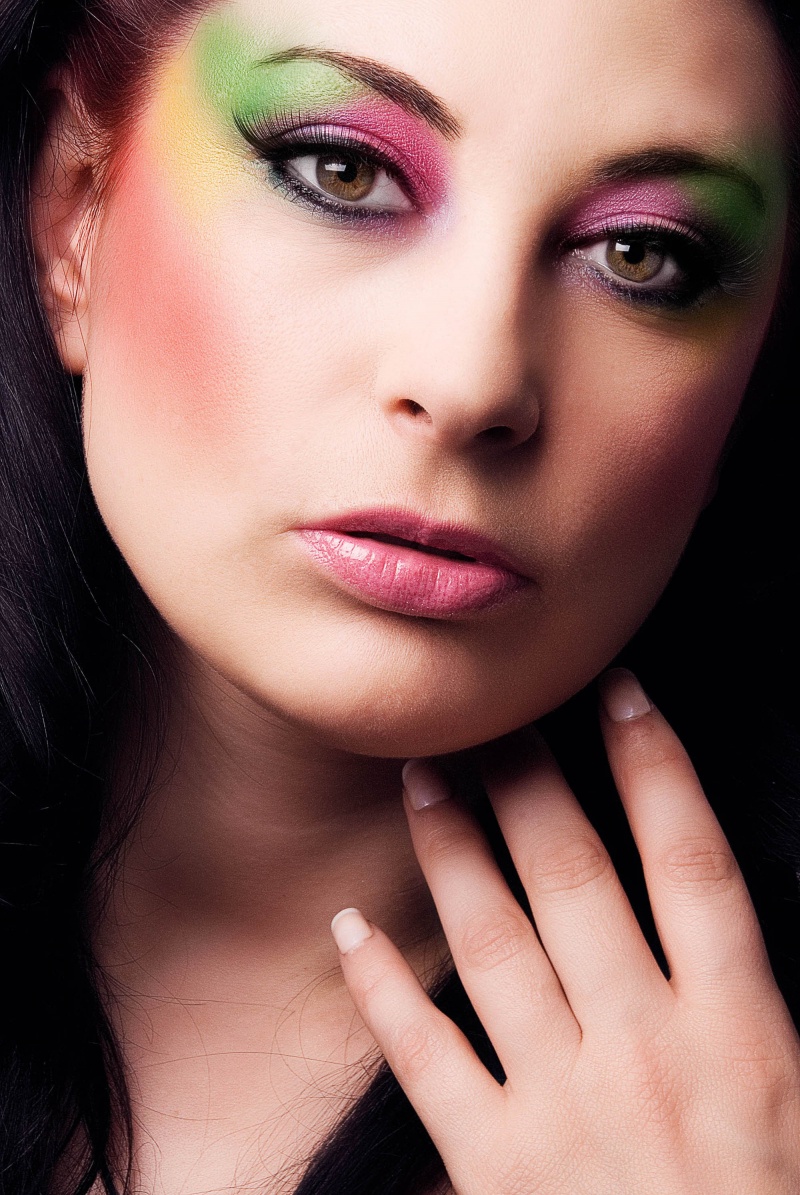 Female model photo shoot of kharine by Joanna B Photography in London, makeup by Jo Saville Make Up