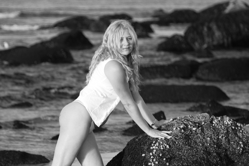Female model photo shoot of Liliane in Beach