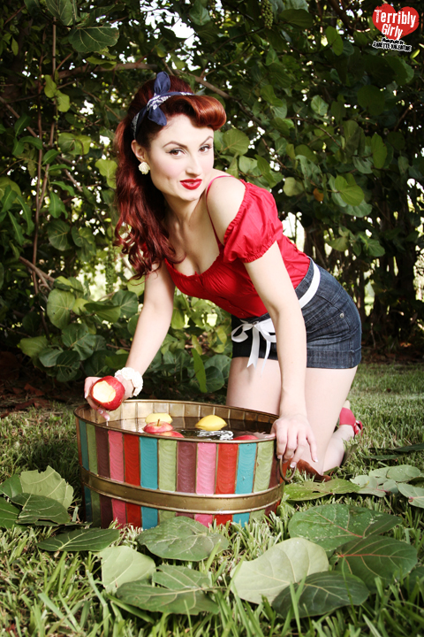 Female model photo shoot of Miss Ruby Darlin by Terribly Girly by MissV, makeup by Marilyn San German