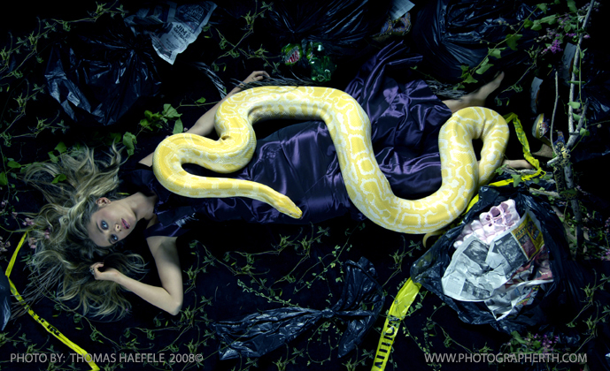 Male and Female model photo shoot of Thomas Haefele and Angelika Wittig in Kikor studio Miami