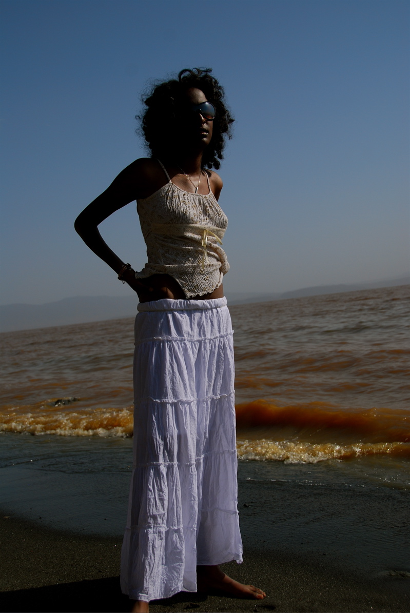 Female model photo shoot of Miraf Kelemu in Langano