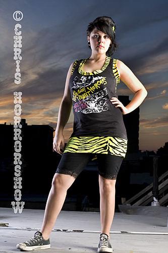 Female model photo shoot of Audie Shock by Chris HorrorShow in Rooftop RVA, wardrobe styled by Leopard and Lace