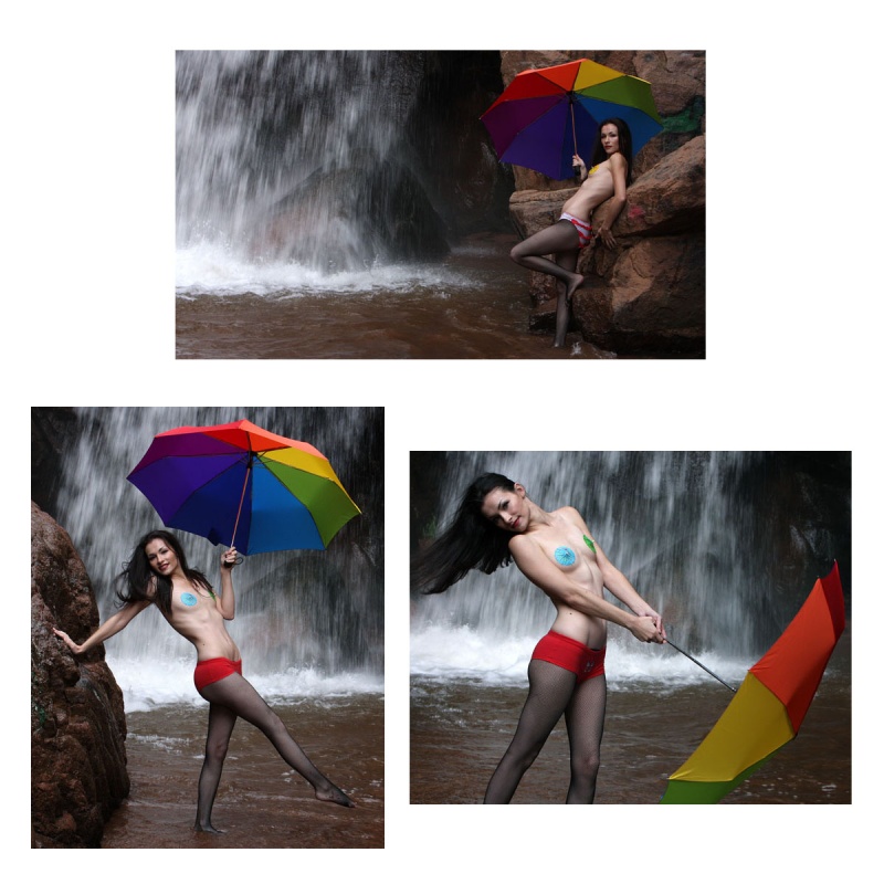 Male and Female model photo shoot of aa_nez and Valeri Kimbro in rainbow falls