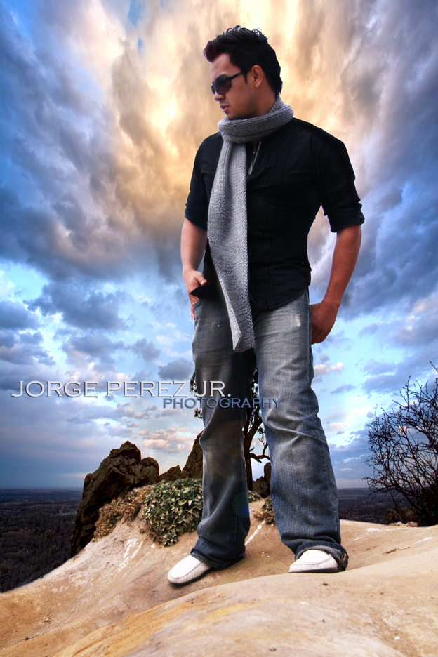 Male model photo shoot of Xozue by Jorge Perez Jr in Up the Hill