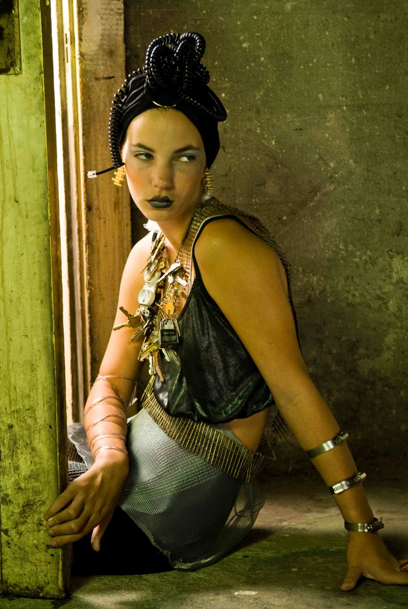 Female model photo shoot of Nicoletta Marie by dana tarr  in Everything handmade