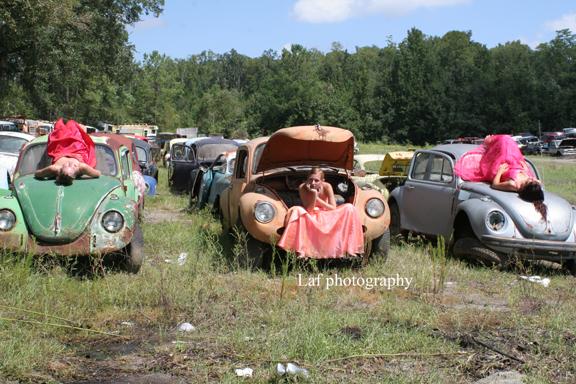 Female model photo shoot of JennJaxcitygirl and Marci Leigh by Laf photography in Junkyard in Middleburg