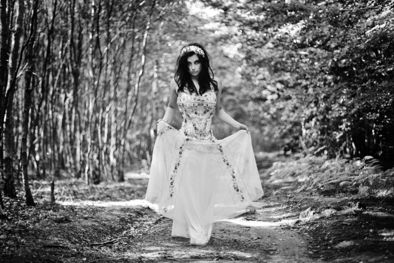 Female model photo shoot of kharine in Tamworth forest