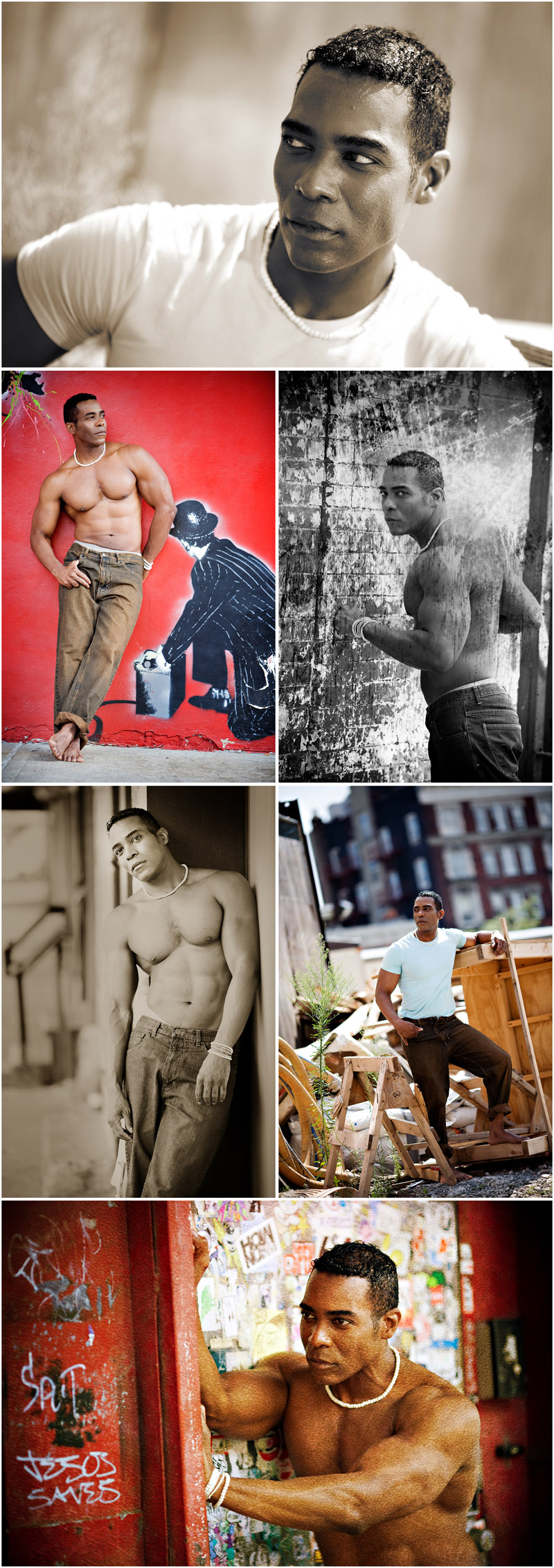 Male model photo shoot of Reggie Resino in Meatpacking District - NY, NY
