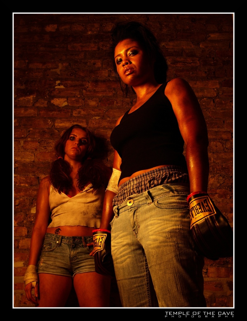 Female model photo shoot of BellaRosa Artistry, -elizabeth-, ShawnC Kpris and Amber Morrow by Temple of the Cave in Chicag, IL, makeup by Makeup By Ivory