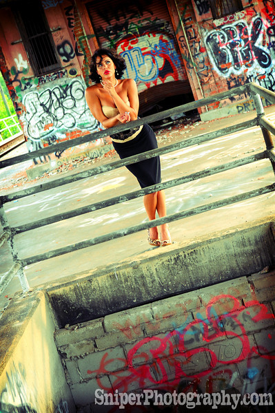 Female model photo shoot of Alisa Acosta by Boudoir Louisville in the abandoned world, ky