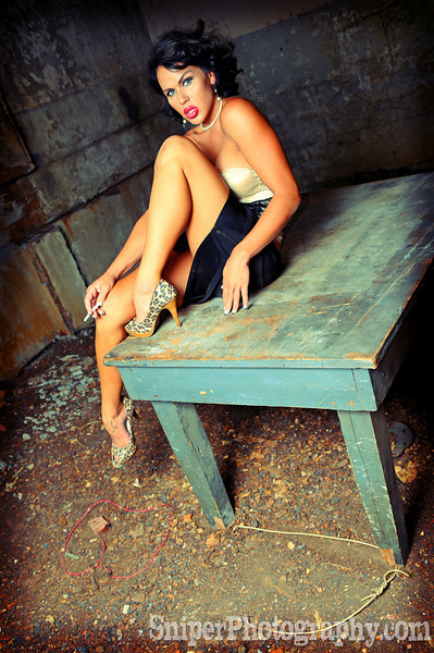 Female model photo shoot of Alisa Acosta by Boudoir Louisville in the meat hanger