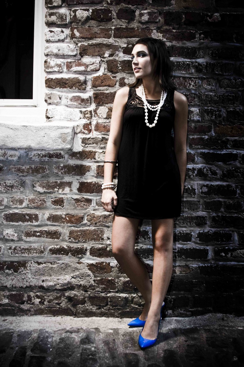 Female model photo shoot of Samantha Brown by Nick Milak in Downtown Charleston