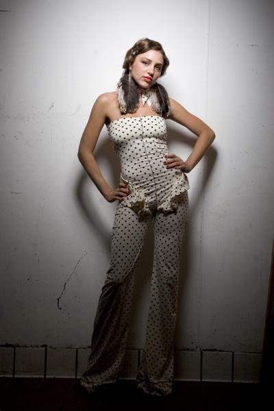 Female model photo shoot of Julia Hapney in The Derby   Los Angeles, Ca