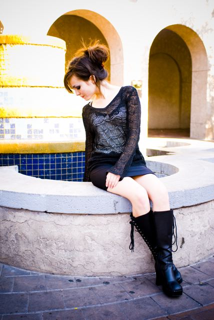 Female model photo shoot of -Stellar- by LorenHigginsPhotography in Downtown Albuquerque