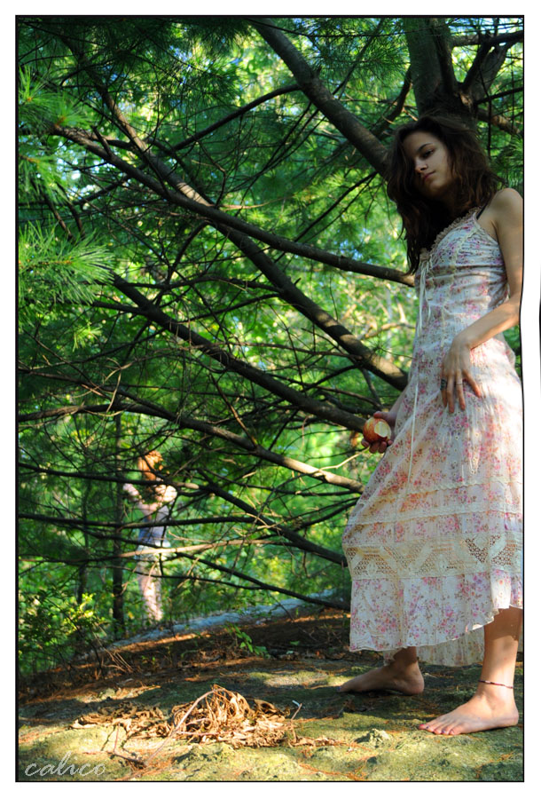 Female model photo shoot of Holly E C by Calico Roni Rosenberg in The Woods!