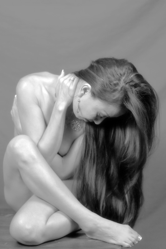 Female model photo shoot of Hana Song by Greg Coleman in Home Studio