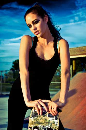 Female model photo shoot of lilpari in martin county skate park