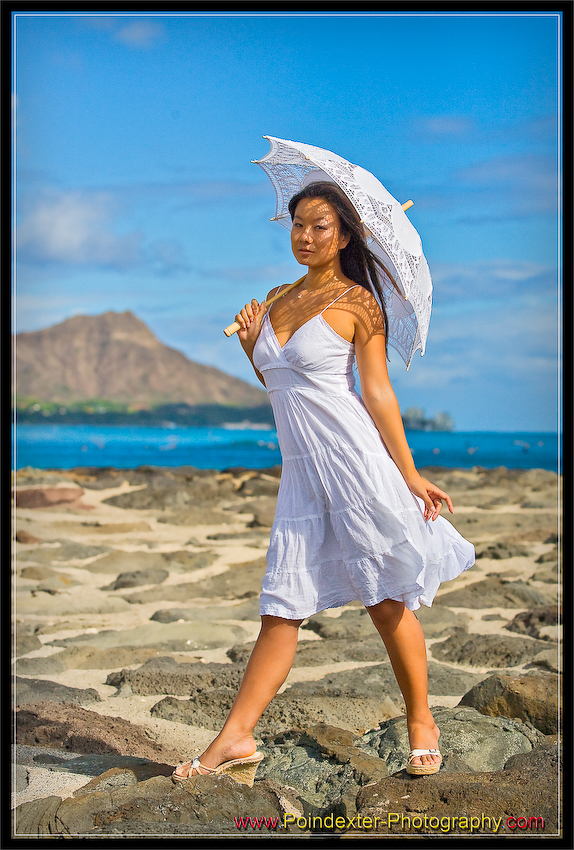 Male and Female model photo shoot of Poindexter Photography  and Alia C in Ala Moana Park - Honolulu, HI