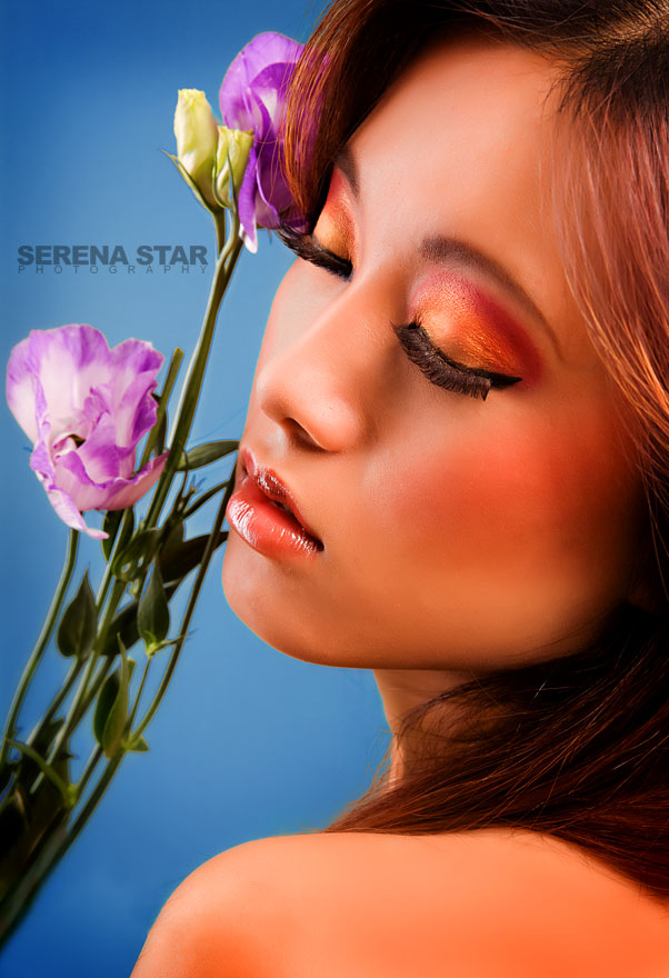 Female model photo shoot of  Sari  by Serena Star Photography, makeup by Makeup by Serena Star