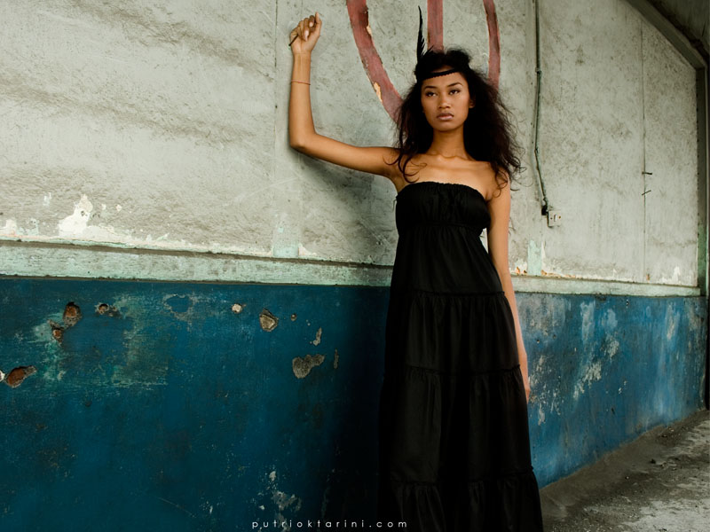 Female model photo shoot of dayu adnya in bali
