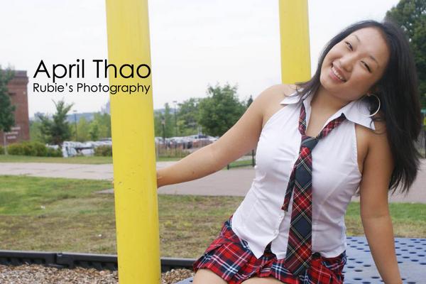 Female model photo shoot of April Thao by cameagirlcha in John A. Johnson Elementry School