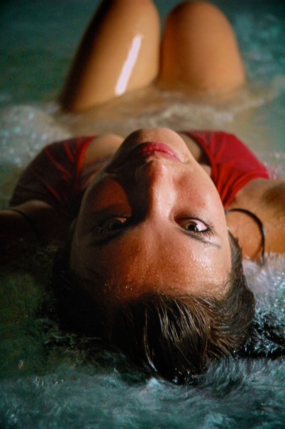 Female model photo shoot of jaydey in hot tub