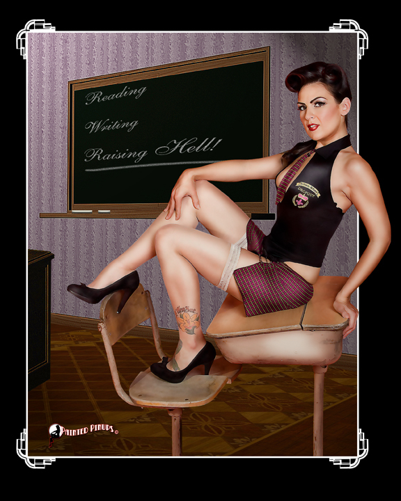 Female model photo shoot of Pin Up Mandy Moon by PaintedPinups in Fullerton, CA