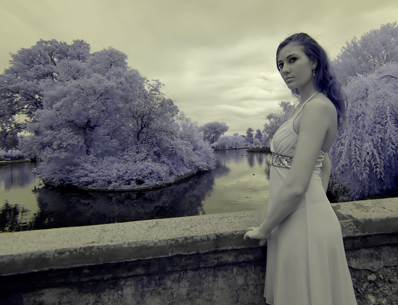 Male and Female model photo shoot of Infrared Photography and modelchristina