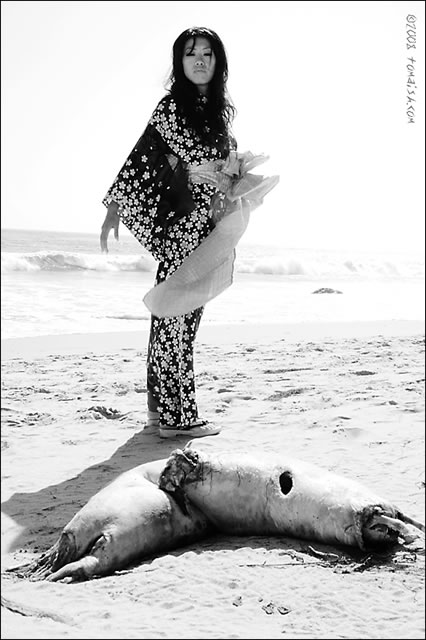 Female model photo shoot of Michiko I in Malibu