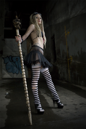 Female model photo shoot of Leila B in abandoned meatworks