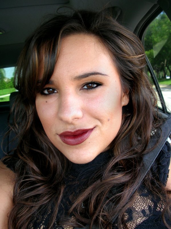 Female model photo shoot of Michelle Gonzalez in My car. =)