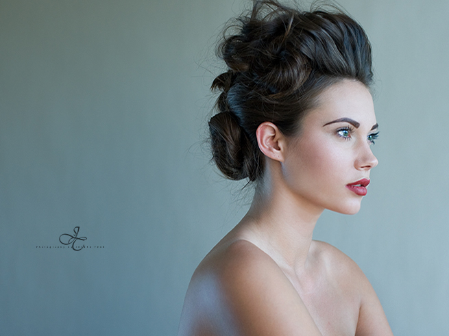 Female model photo shoot of Megan Farquhar by Joseph Tran, makeup by KellyK Makeup