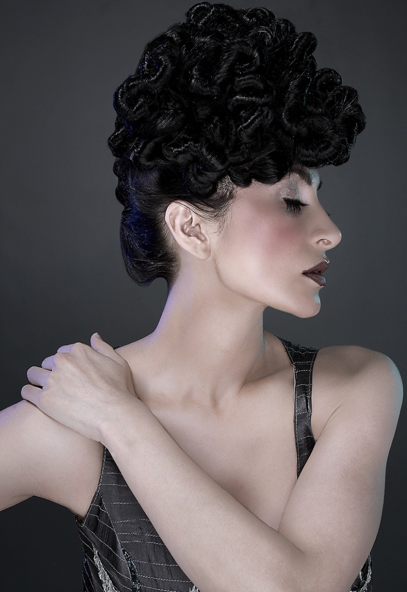 Female model photo shoot of LIZ HASBLEYDI by Bastian Hansen in Los Angeles, CA- USA, hair styled by jeremy tardo, makeup by CrazySexyBeautifoe, clothing designed by Sara Palacios