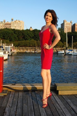 Female model photo shoot of Stacey Harris in Hudson River, NYC