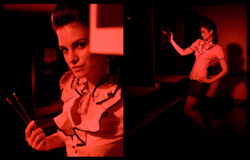 Male and Female model photo shoot of David Putman and AniW in AIS Darkroom, hair styled by AshleyHightower