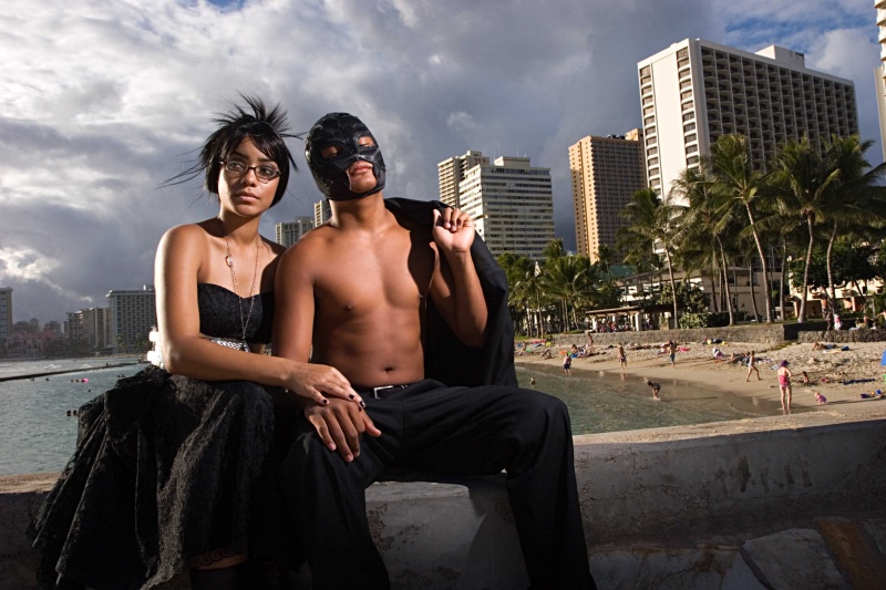 Male and Female model photo shoot of Neilnorman Photo and Kytia Lamour in Waikiki, Hawaii