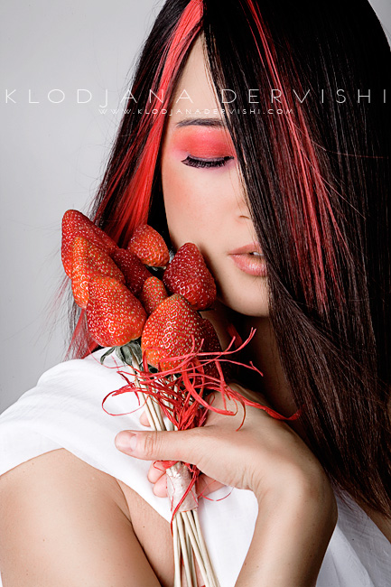 Female model photo shoot of -K-S- by Klodjana Dervishi in Bay Area, makeup by DigitalGlu