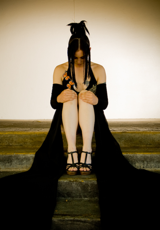 Female model photo shoot of Shana Martinez by Firebird Photography, clothing designed by NatashaLi