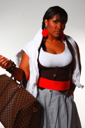 Female model photo shoot of Stevi Luttery in Southern Curves Megashoot 08 - Atl, makeup by Make Up By Tori Banks