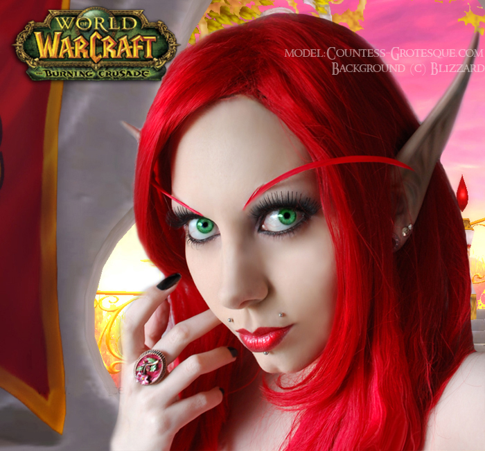 Female model photo shoot of Countess-Make-up in Azeroth