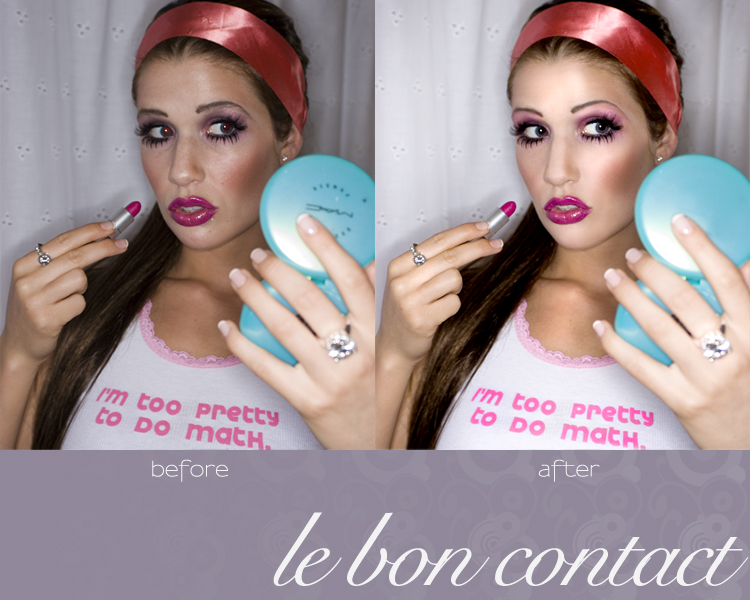 Female model photo shoot of le bon contact