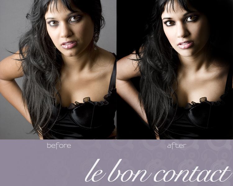 Female model photo shoot of le bon contact